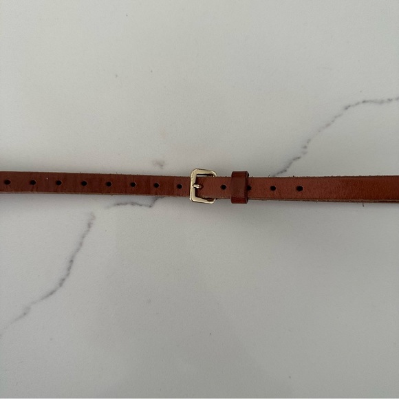 J. Crew Skinny Belt in Camel Brown Size Small - Picture 6 of 6